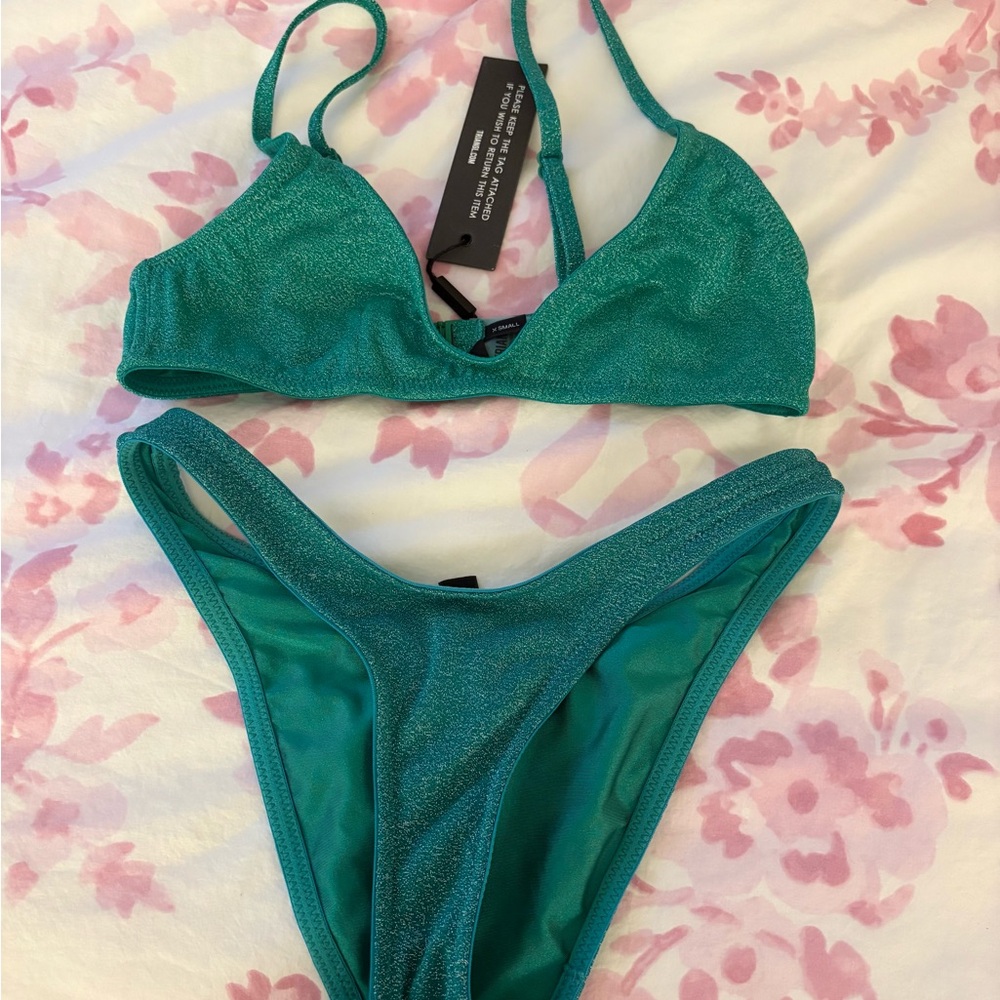 Green Triangl Bikini Set